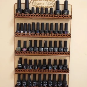 Prateleira para Esmalte – Suporte Decorativo de Parede em MDF Branco 30x50cm