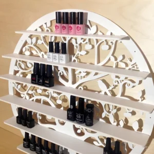 Prateleira para Esmalte Suporte Decorativo de Parede - MDF Cor Branco 30x50cm 3mm