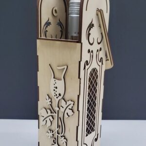 Porta Vinho Personalizado - MDF 9,5x35x9,5cm