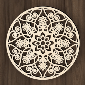 Mandala Enfeite de Parede Decorativo - MDF 3mm 20cm de diâmetro